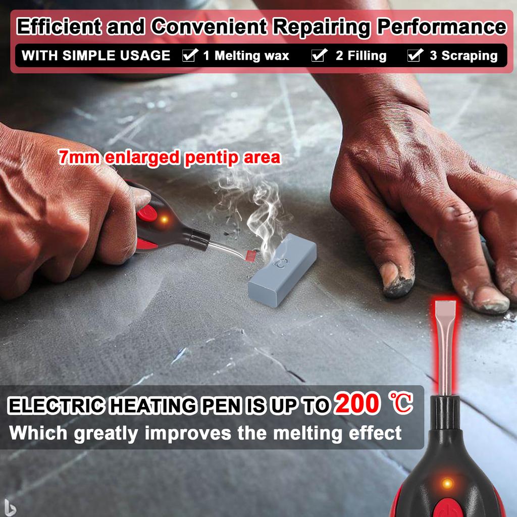 Tile Floor DIY Repairing Tool Set Multifunction Porcelain Furniture Repairing Tool Set Scratch Nail Hole Crack Filler