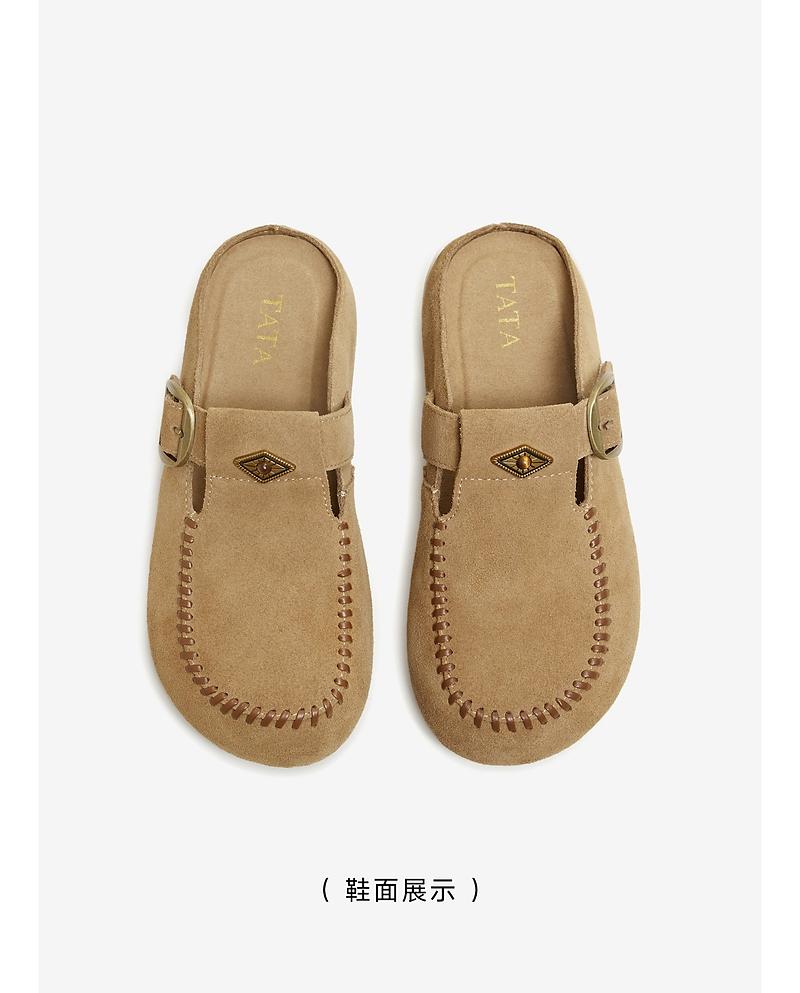 TATA/He She 2026 Spring Shopping Mall Same Style Boken Shoes Women's Fashion Versatile Shoes