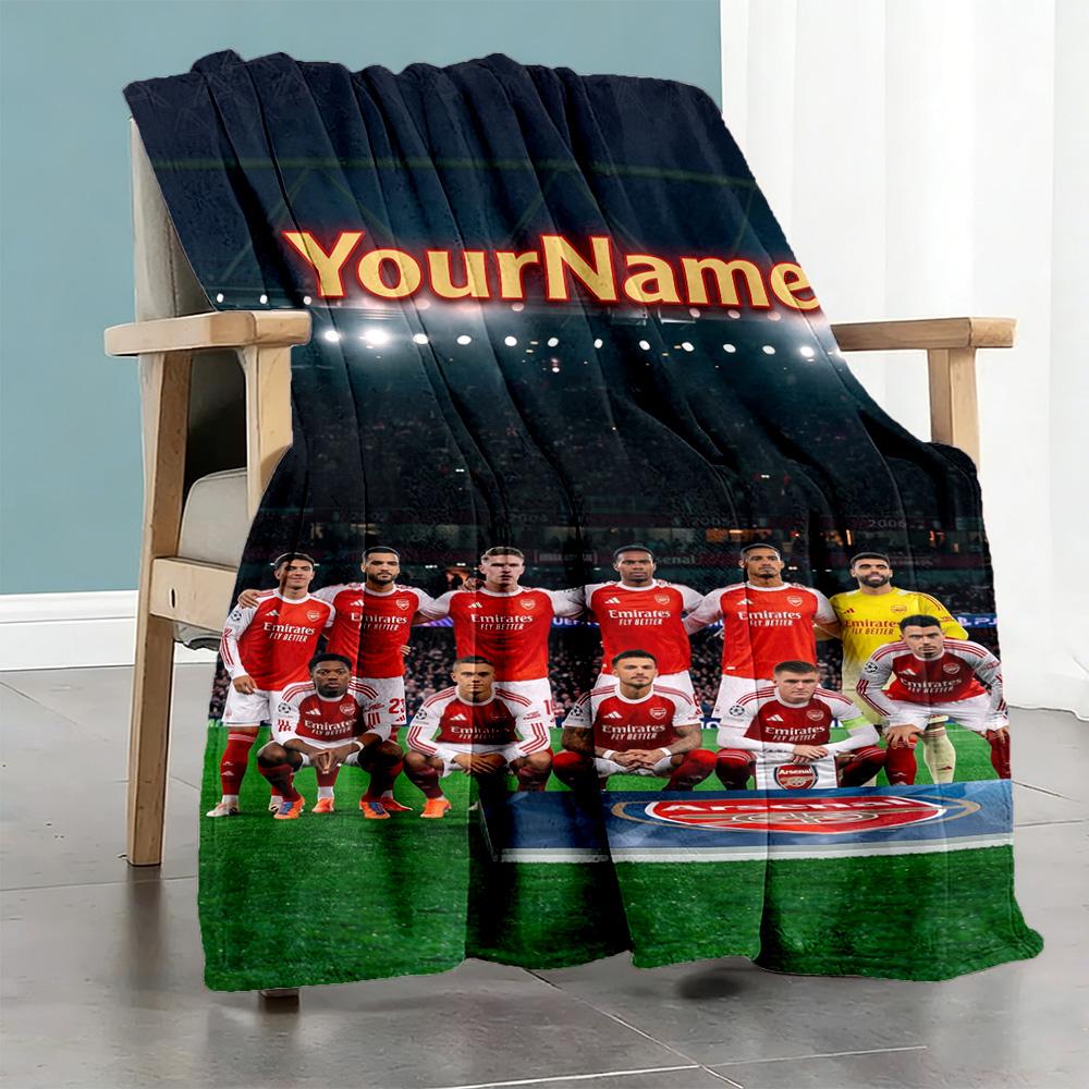 Arsenal Personalized Text Blanket Cozy Customizable Blanket Durable Comfort for Couch Picnics Bedding Nap for All Occasions