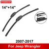 Автомобильный стеклоочиститель для Jeep Wrangler 2007-2017 14" + 14" Передние задние щетки стеклоочистителя щетки режущие аксессуары