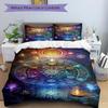 3pcs Alchemical Symbols Bedding Set - 1 Duvet Cover + 2 Pillowcases(Core Not Included), Machine Washable Polyester yy251216166