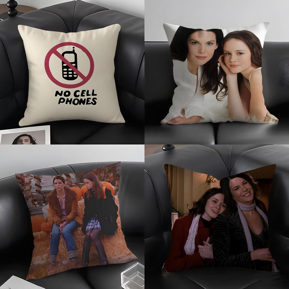 GGilmore GirlsS TV Series Cushion Cover Pillowcase Ultra Soft Skin Friendly Fabric Cloud Like Comfort Concealed Zipper