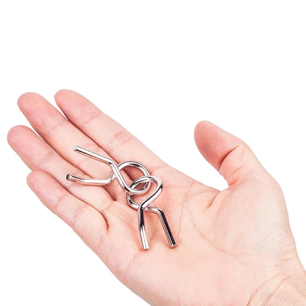 Китайская металлическая головоломка с кольцами, головоломка для мозга, IQ-игра для семьи, взрослых, детей, развивающая логическое мышление