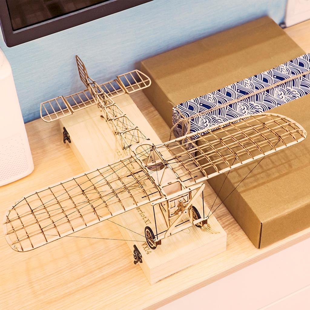 DWH VX14 1:23 Масштаб 380 мм Размах крыльев Самолет Статическая Деревянная DIY Сборная Модель Самолет Блерио XI 3D Пазлы DIY