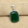 Green Onyx Gorgeous Gemstone 925 Sterling Silver Handmade Pendant Jewelry