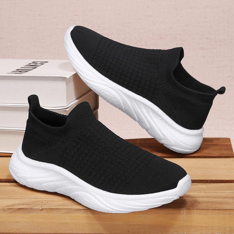 25 Весенние дышащие кроссовки с плетением «муха», повседневные, удобные и комфортные, спортивная обувь для пары, мужские и женские носки-обувь, обувь на одной педали