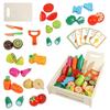 [WrappingName Engraving CompatibleFood Sanitation Act Inspected] MRG Wooden Play House 18-Piece Set Kitchen Ingredients Magnet Vegetables Fish Wooden