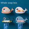 Настенный держатель для мыла с милым китом для домашней ванной комнаты, настенный держатель для мыла, присоска для ванной комнаты, сливная коробка для мыла