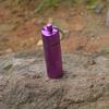 Portable Sealed Jar Keychain Screw Lid Aluminum Alloy Waterproof Flat Bottom Hanging Mini Tablet Pill Storage Bottle Container Holder Key Ring