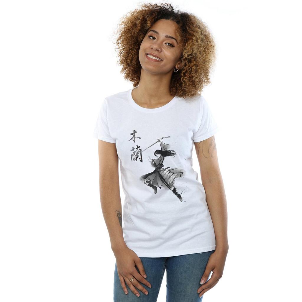 Disney Womens/Ladies Mulan Movie Sword Jump Cotton T-Shirt