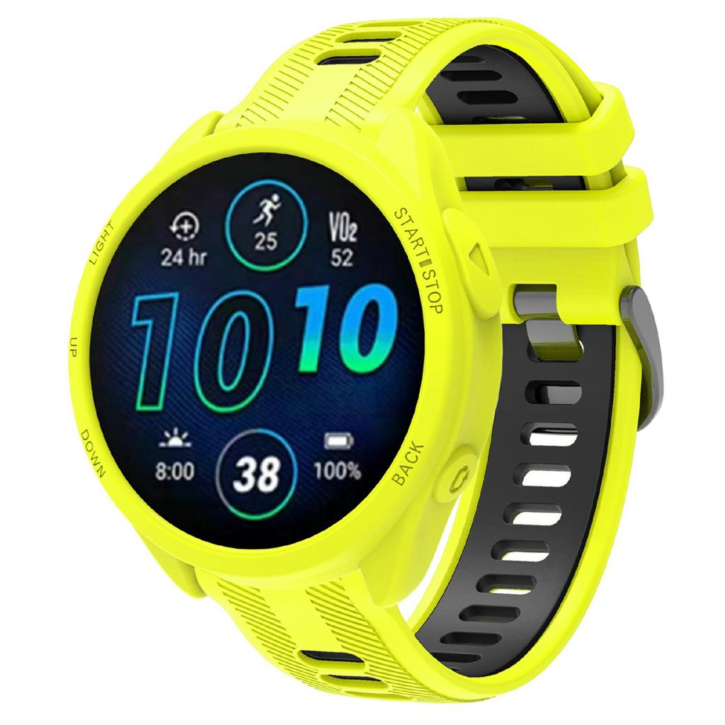 For Garmin Forerunner 965 Watch Case Soft Silicone Hollow Watch Frame Cover