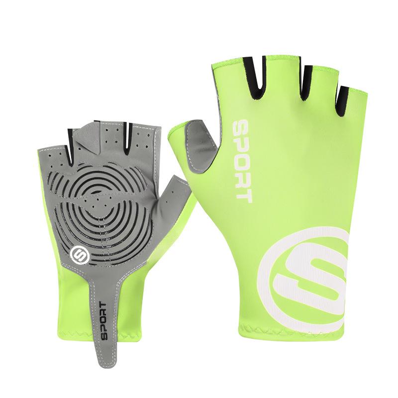 Sports cycling fishing gloves bicycle non-slip wear-resistant shock absorption breathable anti-cocooning outdoor mountaineering half finger