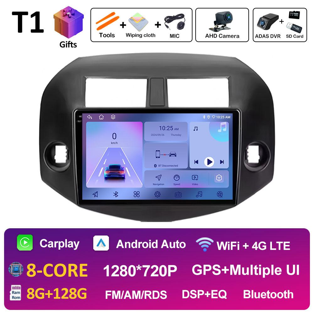 Android Auto Wireless Carplay для Toyota RAV4 3 XA30 2005 2006 2007 2008 2009 2010 - 2013 Автомобильный видеомагнитофон, мультимедийный проигрыватель WIFI