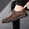 Мужские мокасины ручной работы, кожаные, повседневные, удобные, мужские лоферы слипоны, кожаная обувь, балетки, горячая распродажа, обувь для ходьбы