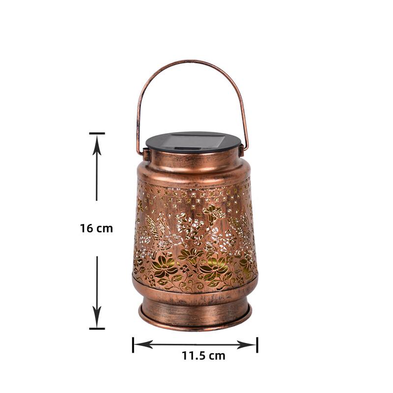 Wrought Iron Solar Hummingbird Projection Light