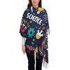 Amazing Science Physics Biology Tassel Scarf Women Winter Warm Shawl Wrap Ladies Chemistry Laboratory Technology Scarves
