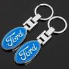 New 2026 Car Sticker Ford New 2025 Hot Car Keychain Vintage Leather Keyring Creative Key Chain For Ford Focus 2 3 Mondeo Kuga Fi
