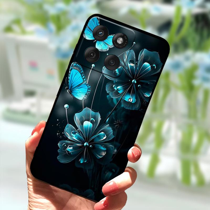 Мягкий чехол для Motorola Edge 60 Fusion Силиконовый ТПУ Черный чехол для телефона для Moto Edge60 Fusion 5G Модный Роскошный Ударопрочный Бампер