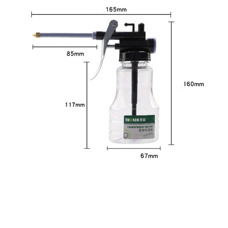Аппаратный инструмент Прозрачная масленка 250 мл Пластиковый шланг Заправочный горшок Масленка высокого давления Масляный пистолет