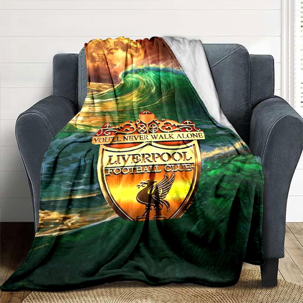 Liverpool Blanket Warmthful Decor Perfect for Office Chair Couch Four Seasons Universal Modern Perfect Gift for Relatives and Friends