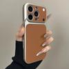 Деловой однотонный чехол с текстурой кожи для iPhone 17 Air 16 15 14 Plus 13 Pro Max, матовый, противоударный, с защитой объектива