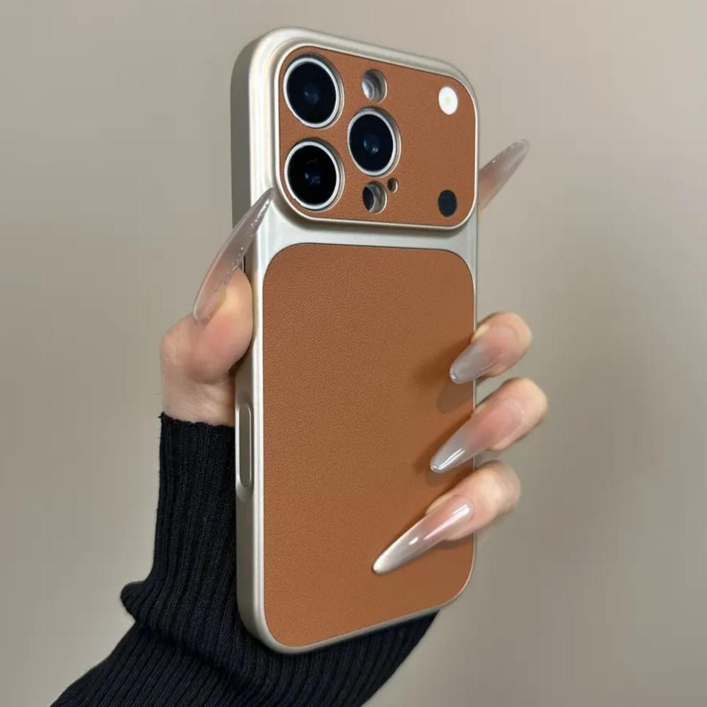 Деловой однотонный чехол с текстурой кожи для iPhone 17 Air 16 15 14 Plus 13 Pro Max, матовый, противоударный, с защитой объектива