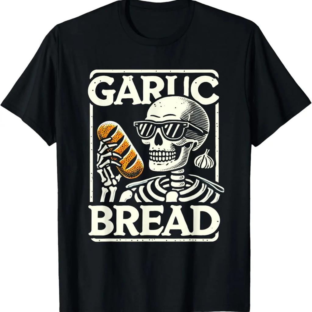Garlic Bread Skeleton Funny T-Shirt