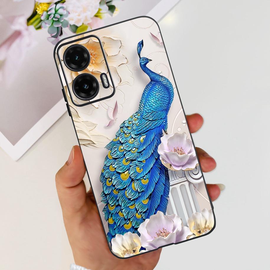 For Motorola Moto G35 5G Case Popular Flower Butterfly Soft Silicone TPU Matte Cover For Moto G35 2024 G 35 MotoG35 Phone Shells