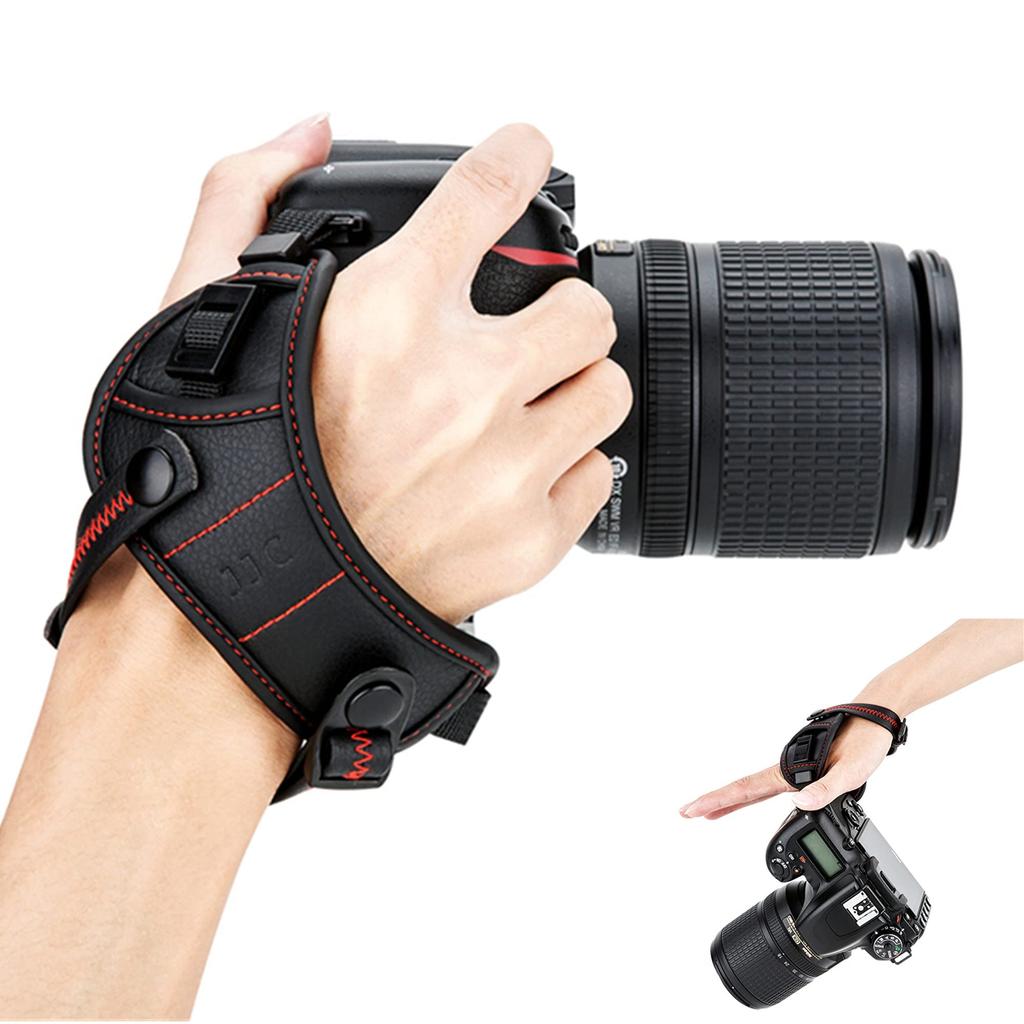 JJC SLR Camera Strap with for Canon Nikon Z50 COOLPIX Sony A7C A7M3 U-Shaped Base, Red, 6DM2, 5DM4, 80D, 9000D, Z5II, II, Z6III, Z6, Z7, P1100, R,