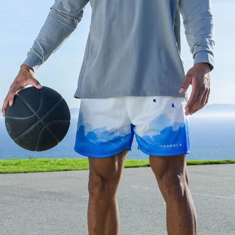Мужские дышащие быстросохнущие баскетбольные шорты для бега