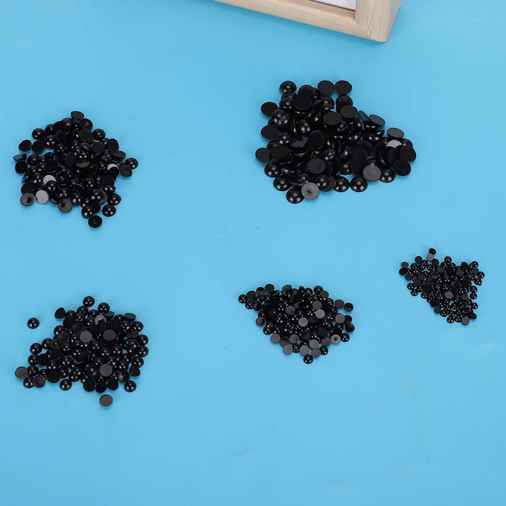 500pcs DIY Artificial Animal Eyes Black Flat Bottom Domed Sewing Crafting Buttons for Doll Kid Toys AccessoriesType 2