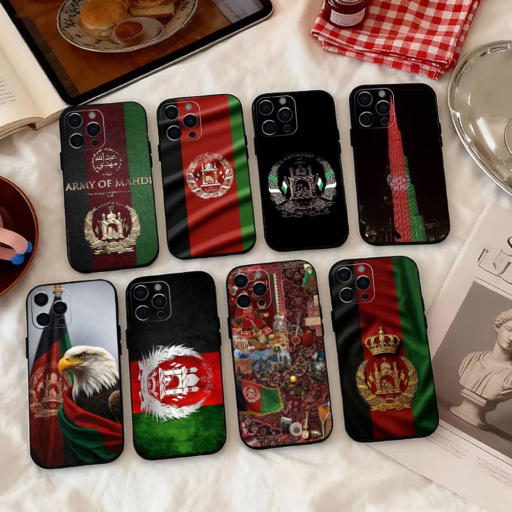 Чехол для телефона с флагом Афганистана Искусство Силиконовый Мягкий Для IPhone 17 16 15 14 13 12 11 X XR Plus Pro Max Plus
