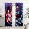 2 шт. японские горячие аниме узоры печатные шторы, анимированные мультфильмы, кармашки для детской комнаты декоративные шторы