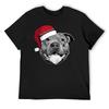 Pitbull Santa T-Shirt Graphic T Shirt Vintage Tees Plus Size Tops Quick-drying Vintage T Shirt Men