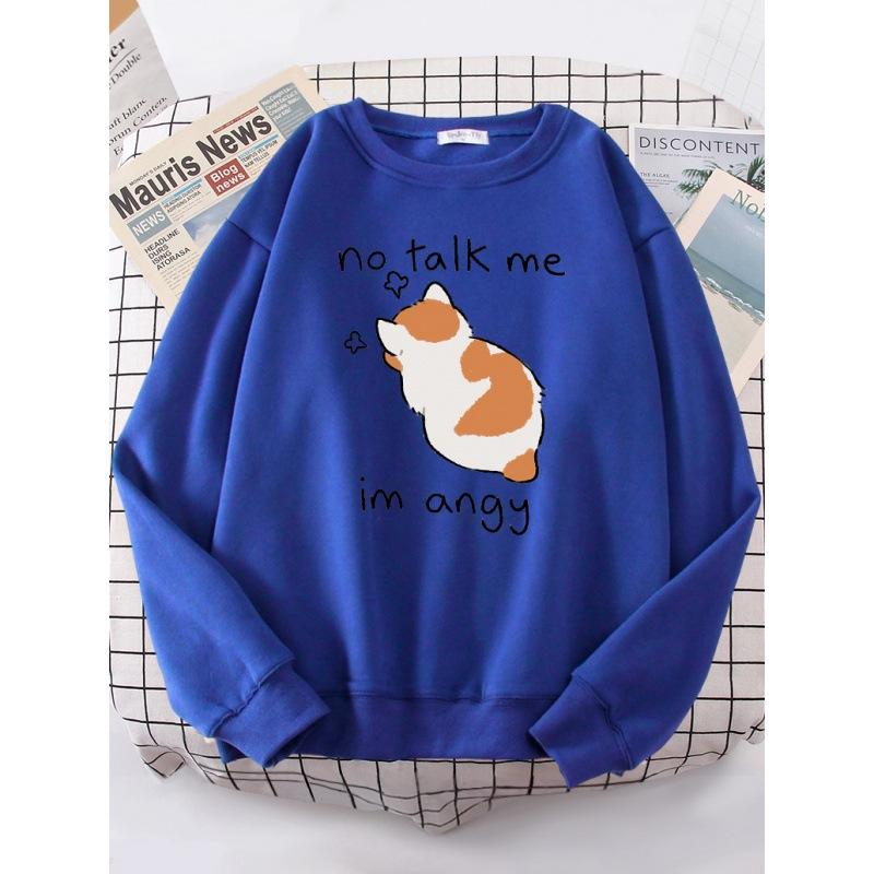 No Talk Me Cute Angry Cat Woman Hoody
