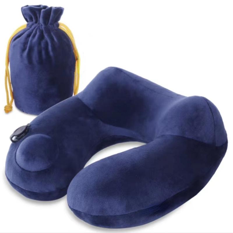 Подушка для кемпинга с автоматическим прессом, защита шеи для кемпинга, уличная надувная подушка для высокоскоростной железной дороги, подушка для шеи, U-образная подушка