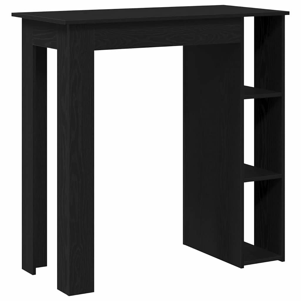 Wall Mounted Bar Table Black Oak Effect 102 x 50 x 103.5 cm Engineered Wood