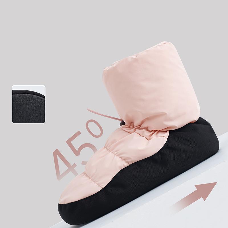 Зимние сапоги Балетные разогревочные пинетки для девочки На шнурке Обувь Женская Танцевальная Балетная Теплая