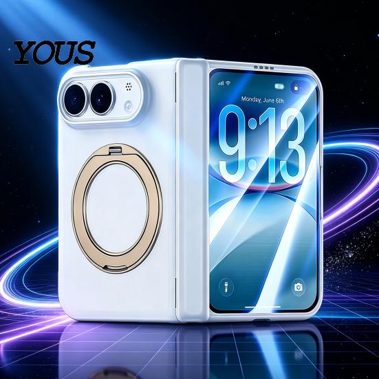 Защитный чехол с защитой от падения, матовый, магнитный, для IPhone Duo, с кольцом 360 градусов, вращающаяся крышка без кольца, держатель-присоска, беспроводная зарядка