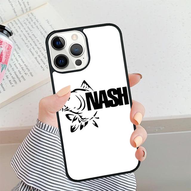 Nash Fishing Logo Phone Case For iPhone 17 Air 16 16e 15 14 plus 11 12 13 Pro max Soft Bumper Shell Cover coque