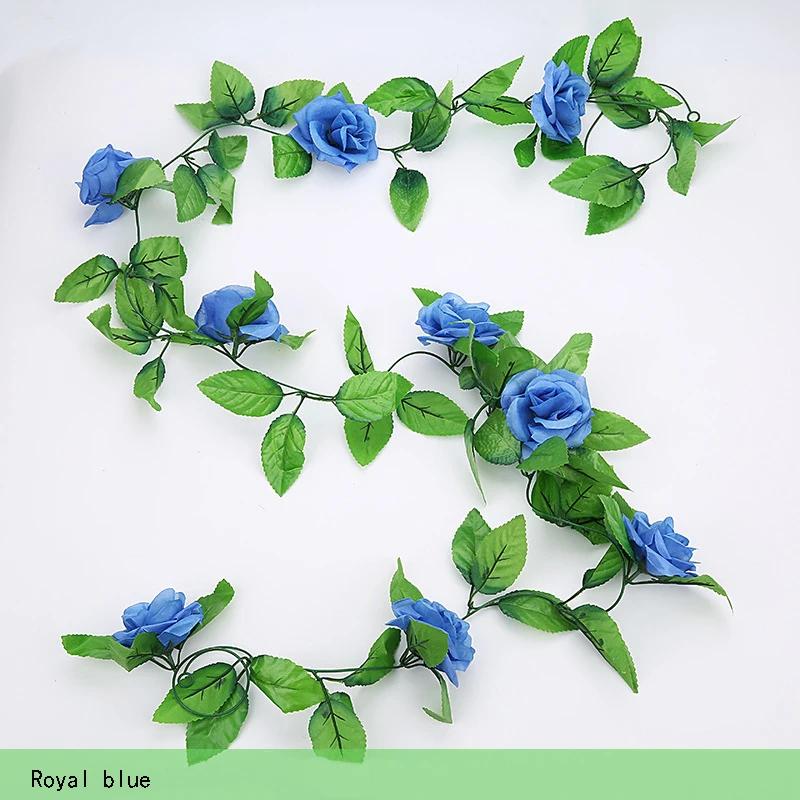 250 см/лот шелковые розы плющ лоза с зелеными листьями для украшения дома свадьбы искусственный лист diy подвесная гирлянда искусственные цветы