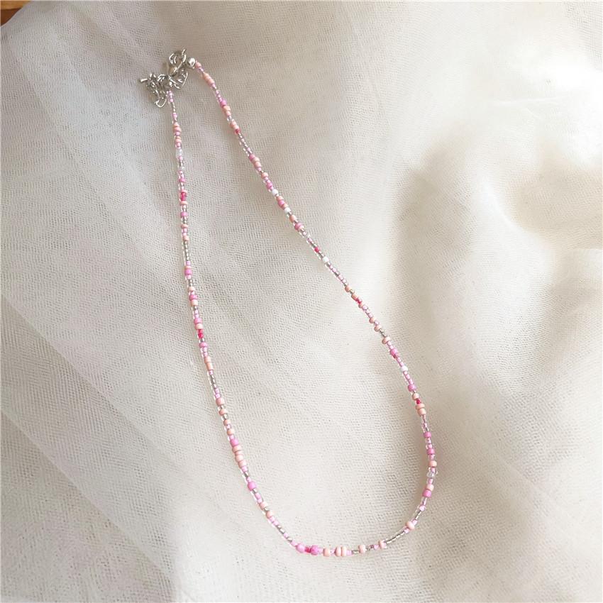 Винтажное цветное ожерелье из бисера, ожерелье из радужного бисера в стиле «девушка-ветер», богемное цветное ожерелье