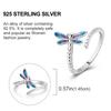 Colorful Butterfly Clover Rings 100% 925 Sterling Silver Sparking Zircon Opening Ring Popular Wedding Rings For Women Jewelry