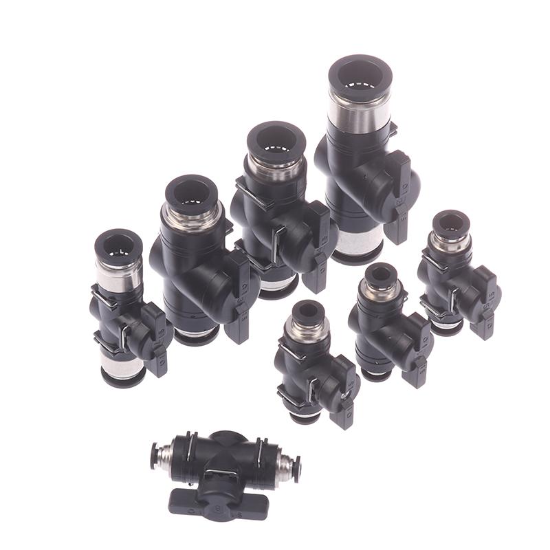 Пневматические фитинги, быстроразъемные соединители для воздушных шлангов, пластиковые соединители для трубок, 4 мм, 6 мм, 8 мм, 10 мм, 12 мм, 14 мм, 16 мм, вставные штекеры
