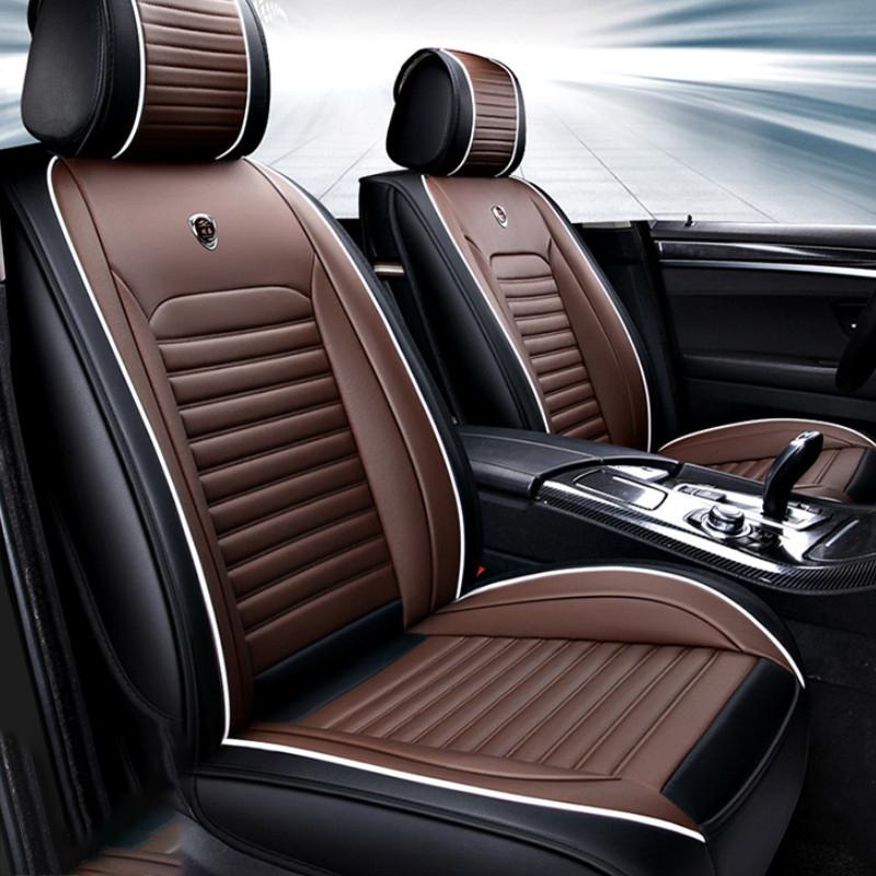 Универсальный чехол на сиденье, полностью покрытая автомобильная подушка, удобный кожаный чехол на сиденье автомобиля, 5-местный автомобиль