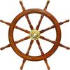 60.96 Cm Wood Pirate's Ship Wheel Marine Décor