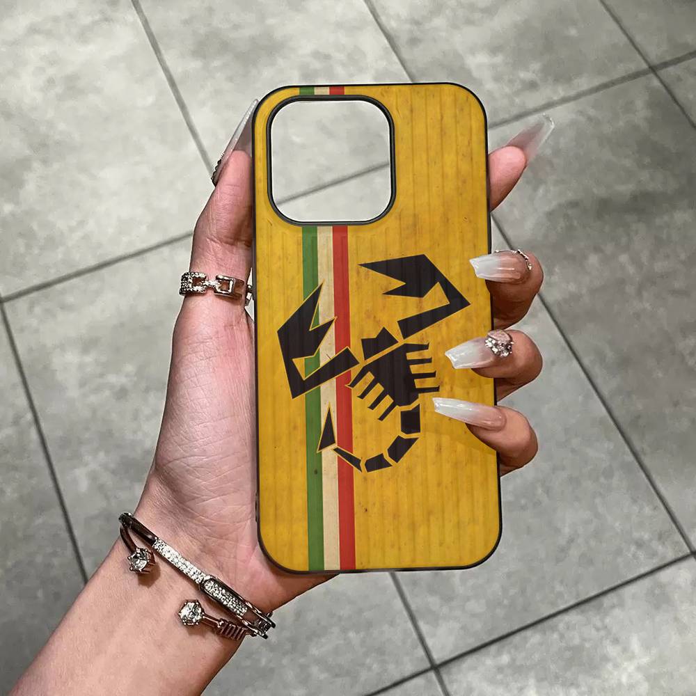 A-AbarthS-S ЛОГОТИП Мягкий Гофрированный Прозрачный Чехол Для Телефона Для IPhone 17 15 16 11 12 13 14 Pro Max Plus Pro
