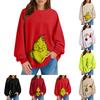 Women's Casual  Christmas  Printing Pullover Long Sleeve Shirt Oversized Sweatshirt
