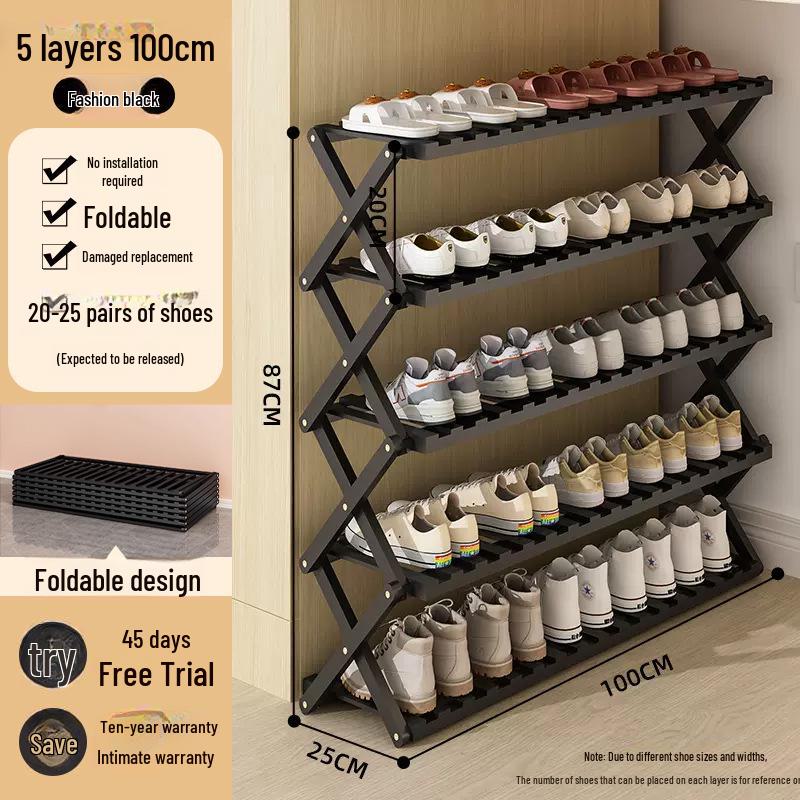 Складная пылезащитная полка для обуви: Многослойный шкаф для обуви для прихожей и гостиной, легко собирается