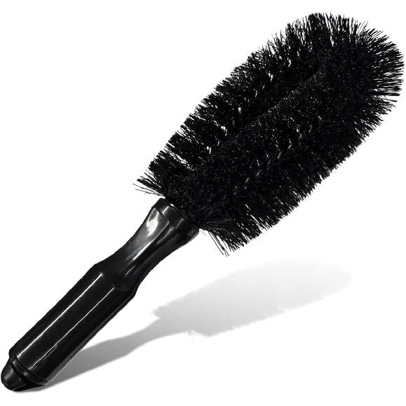 Car Wheel & Tire Wash Brush, Soft Bristle Car Wheel Detailing Cleaning Brush with Short Handle, Multipurpose Vehicle Wheels Rims Scrub Brushes for
